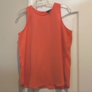 Ann Taylor tank/shell pale orange/coral color fab with a fall suit. 10/10 cond.